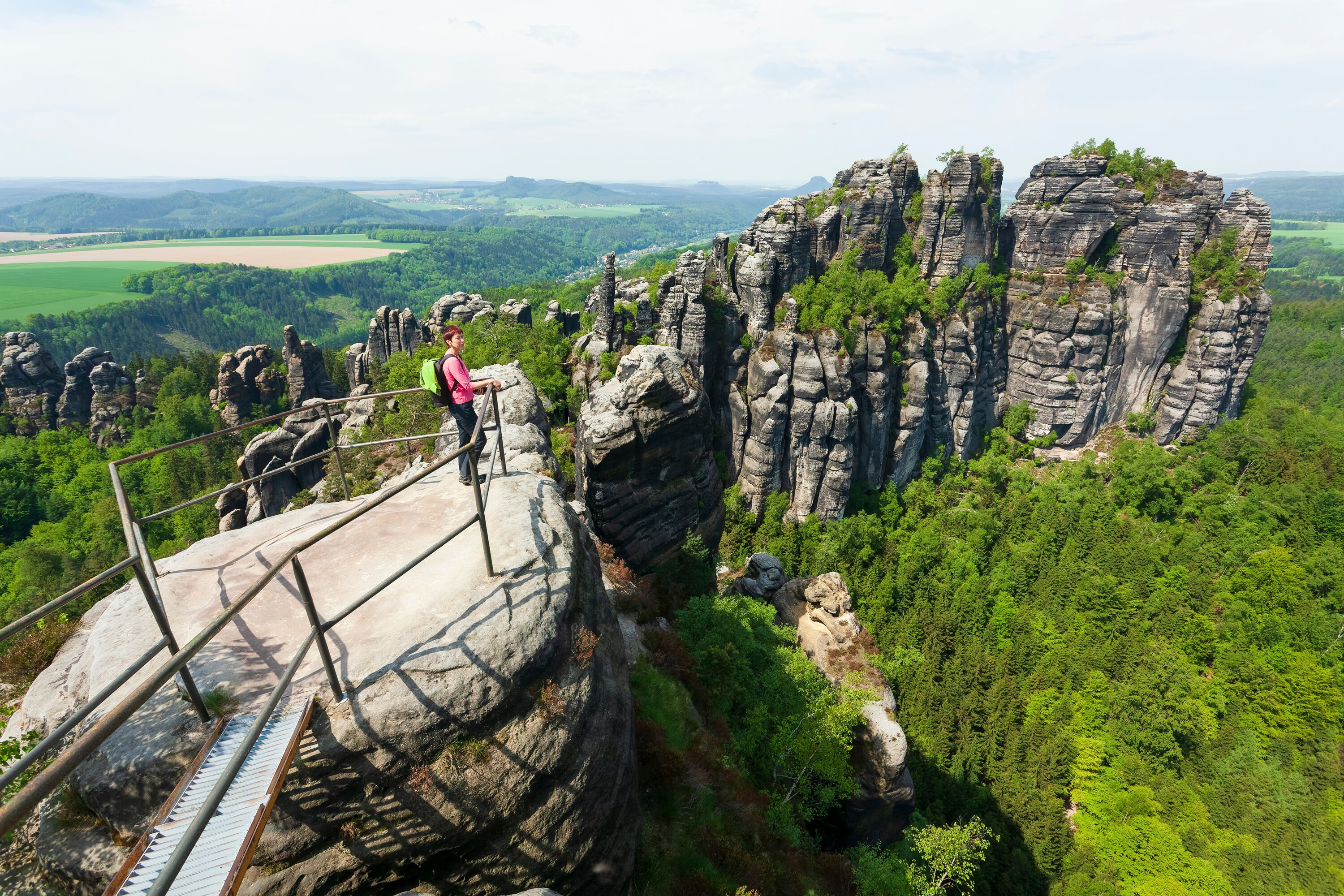 Schrammsteinaussicht im Elbsandsteingebirge Sächsische Schweiz