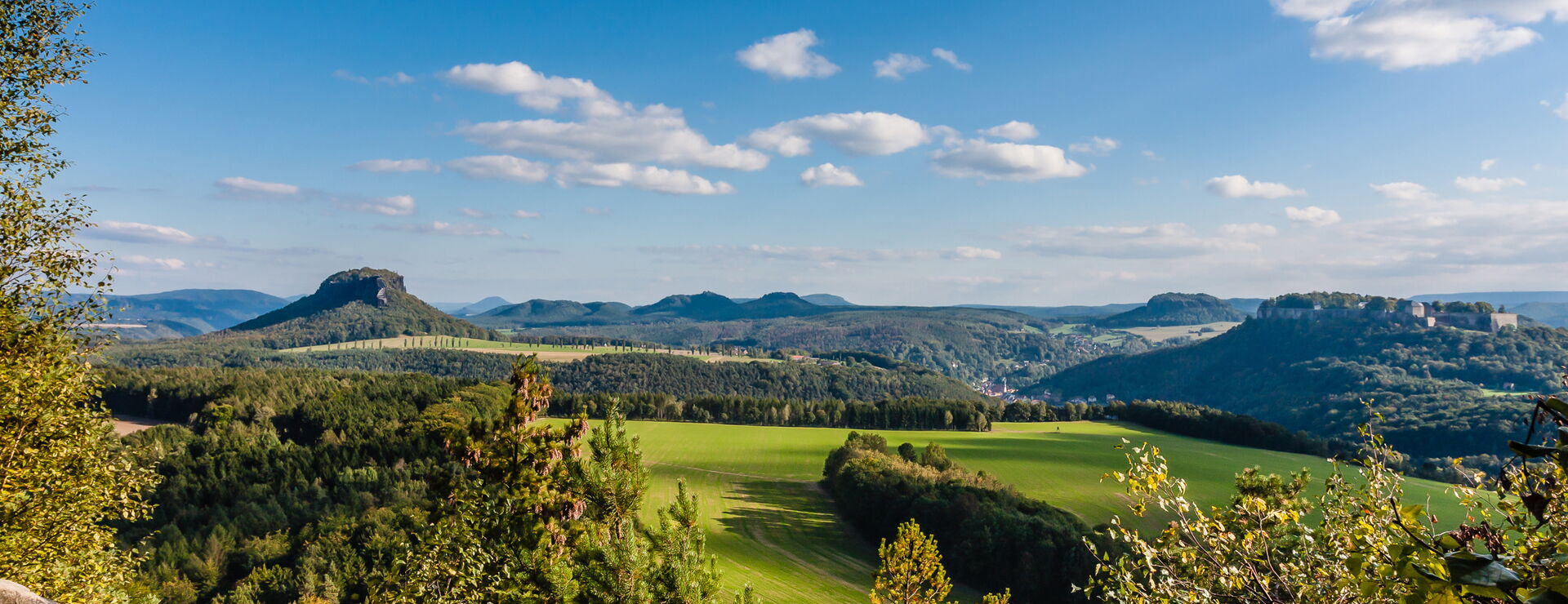Blick vom Lilienstein in die Sächsischer Schweiz