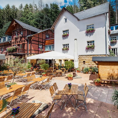 Terrasse in Forsthaus Kirnitzschtal Pura
