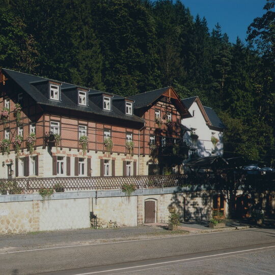 Historische Aufnahme vom Forsthaus Kirnitzschtal