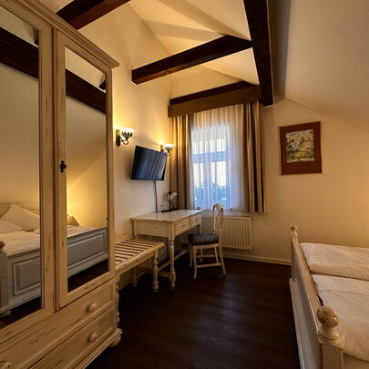 Doppelzimmer im Dachgeschoss Forsthaus Kirnitzschtal