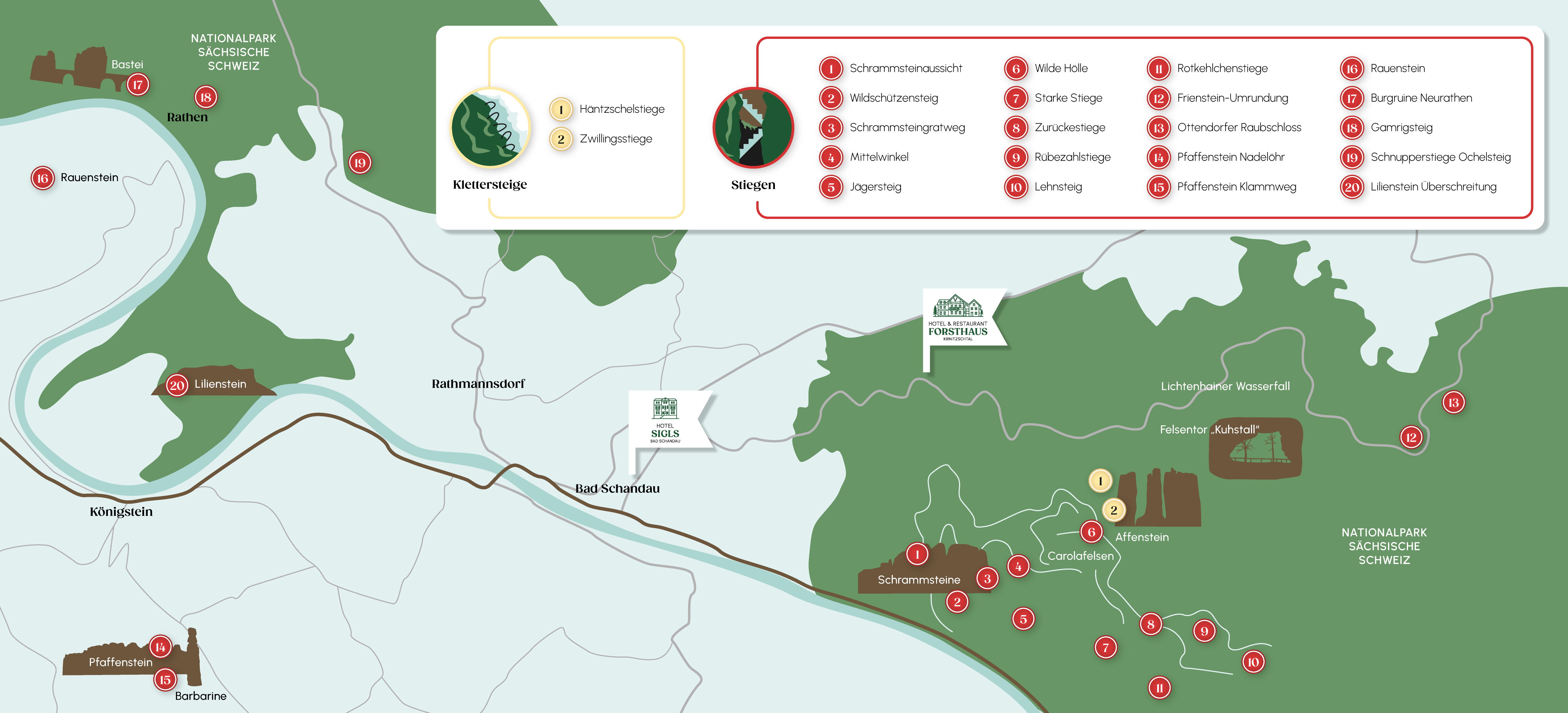 Klettersteige in der Sächsischen Schweiz
