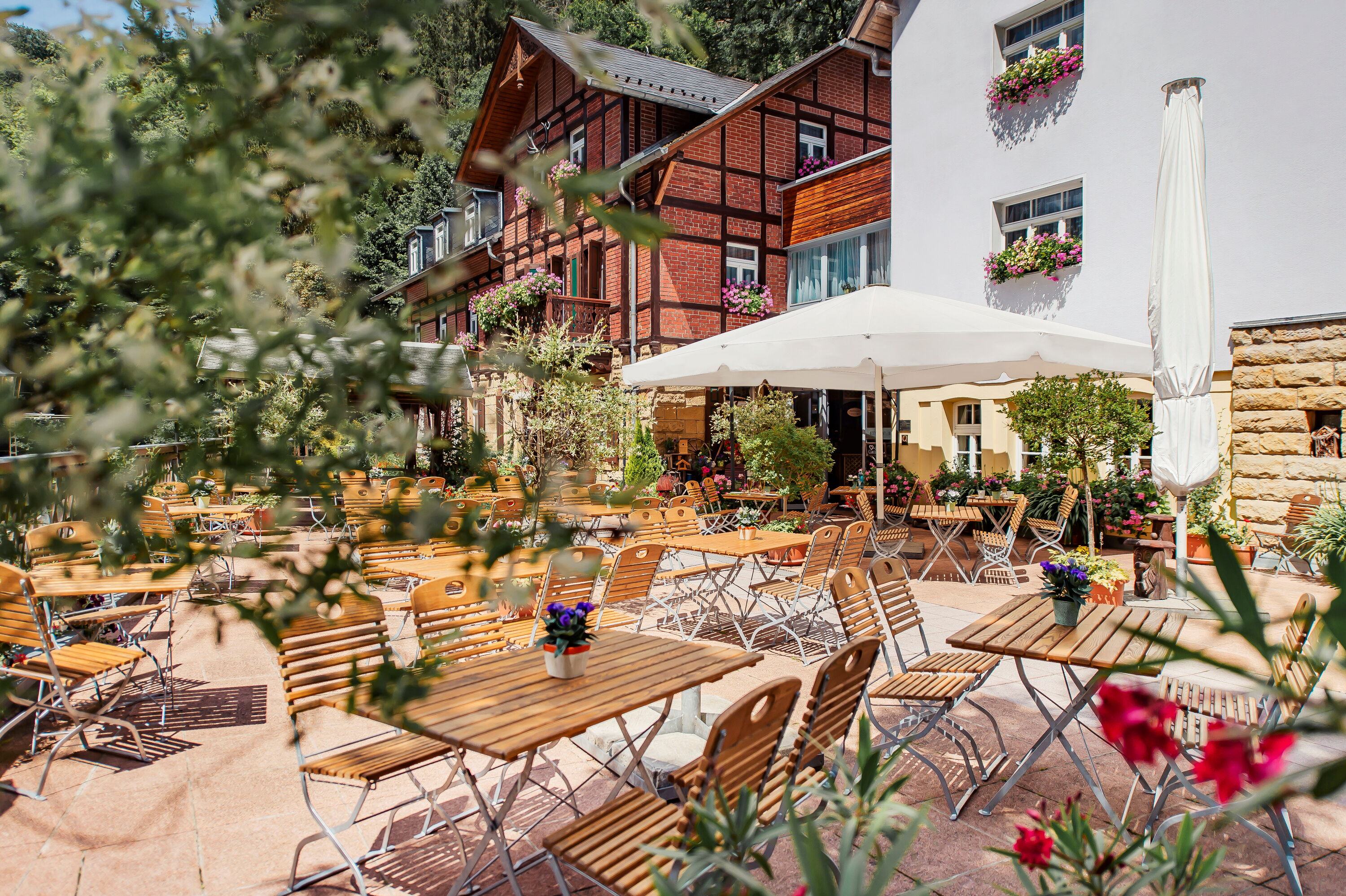 Terrasse in Forsthaus Kirnitzschtal