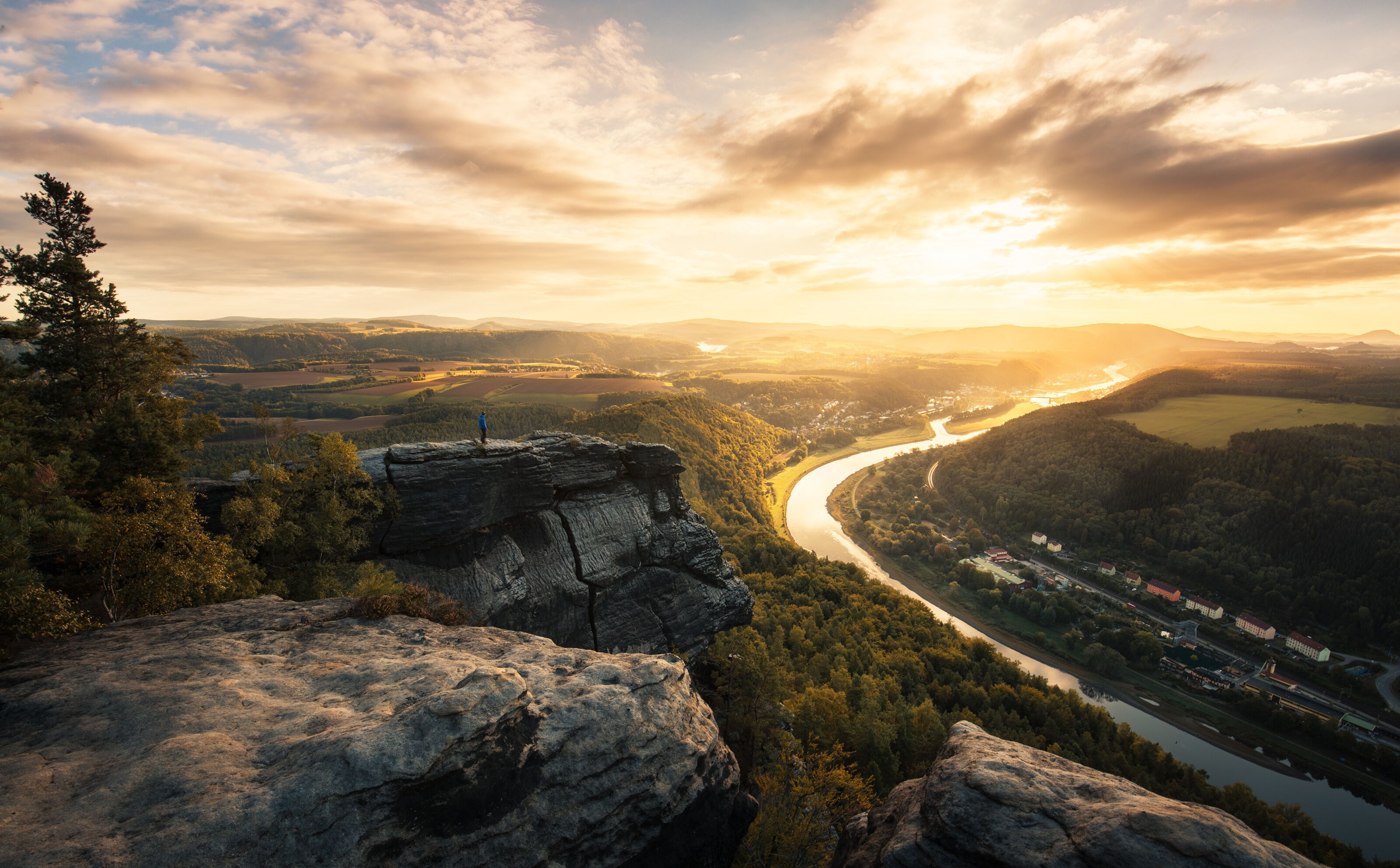 Ausblick Lilienstein Sächsische Schweiz
