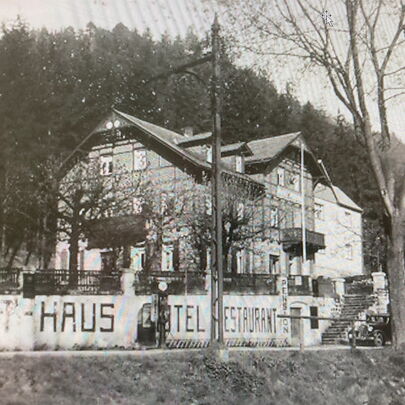 Historische Aufnahme vom Forsthaus Kirnitzschtal