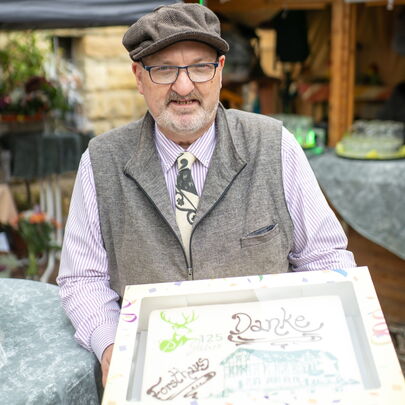 Jubiläumsempfang 125 Jahre Forsthaus im Kirnitzschtal - Torte für das Team