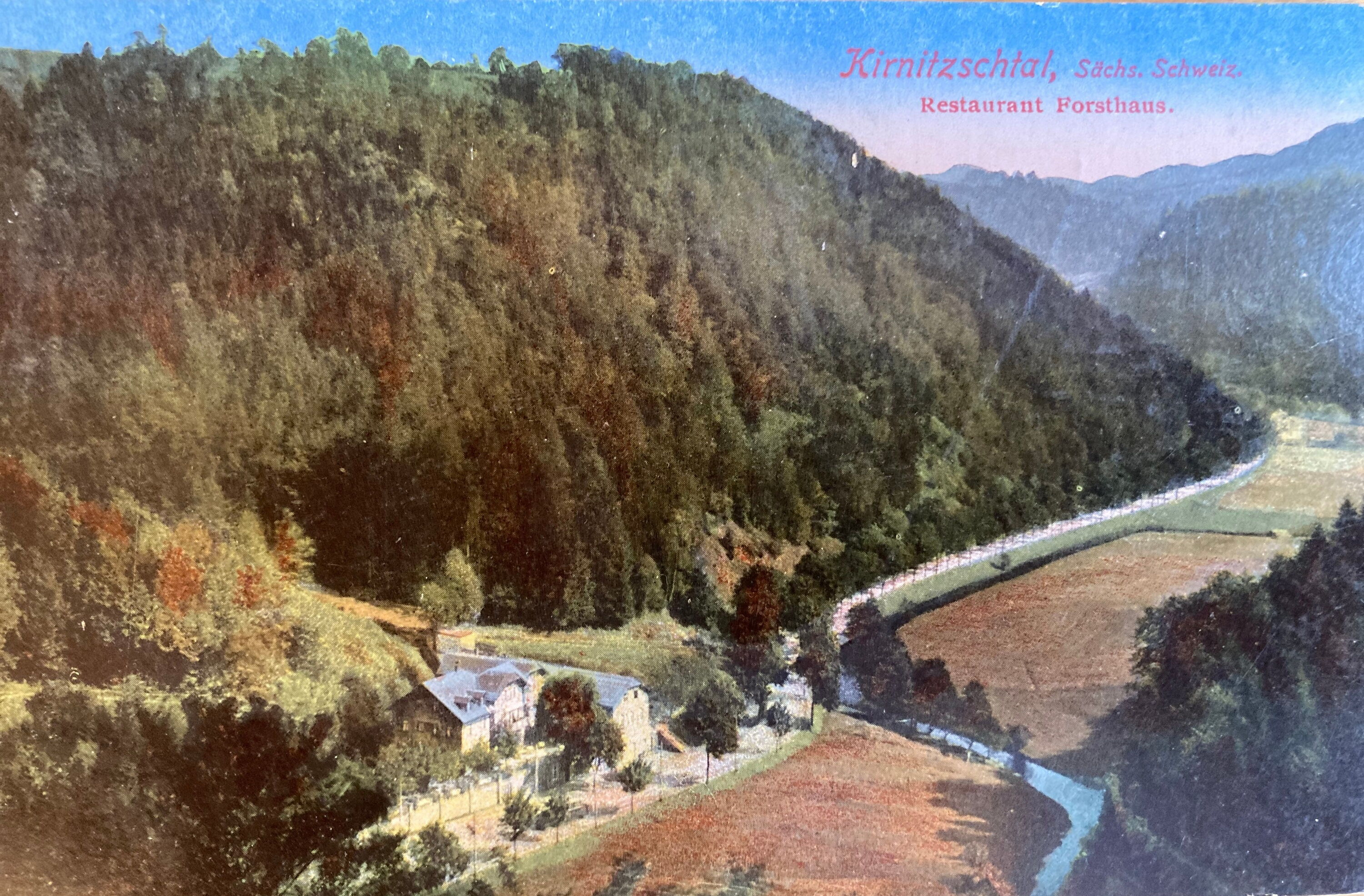 Postkarte Forsthaus Kirnitzschtal